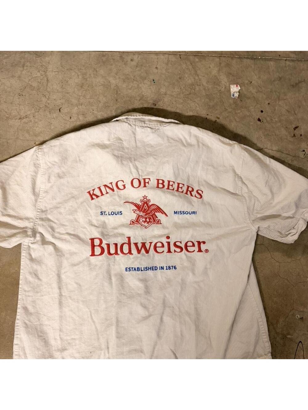 Budweiser Men's White and Multi Shirt